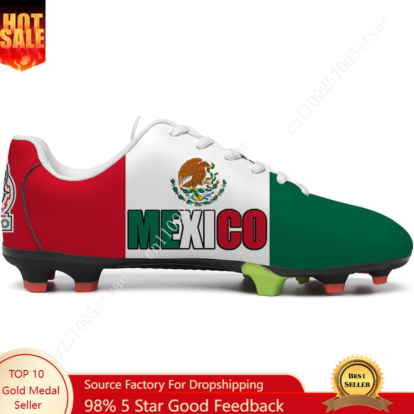 Men Shoes Oxford - Chuteira de Futebol México com Bandeira