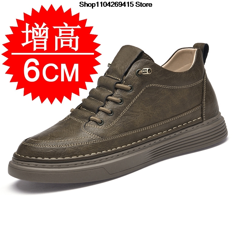 Men Shoes Oxford - Sapatos Oxford Masculinos com Aumento Interno