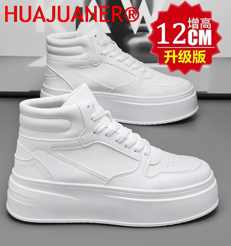 Men'S Shoes With Height Increase - Tênis Masculino de Cano Alto com