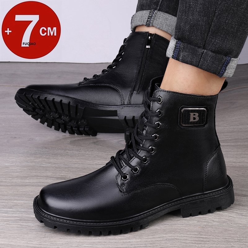Botas de elevador de couro gen - Men'S Shoes With Height Increase avaliação e preço