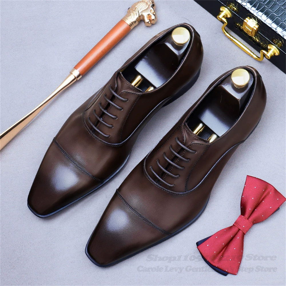 Homens oxford sapatos de couro - Men'S Shoes For Suits avaliação e preço