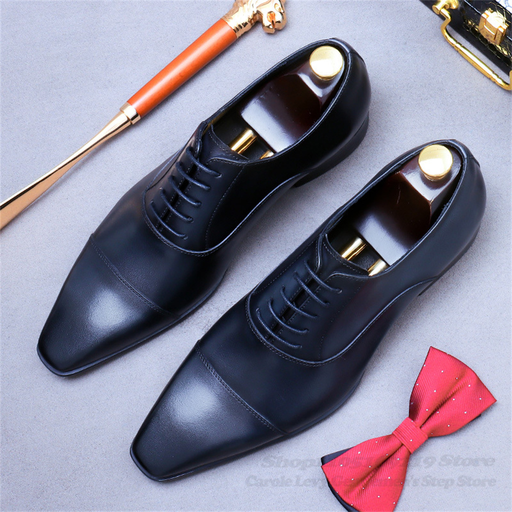 Homens oxford sapatos de couro - Men'S Shoes For Suits avaliação e preço