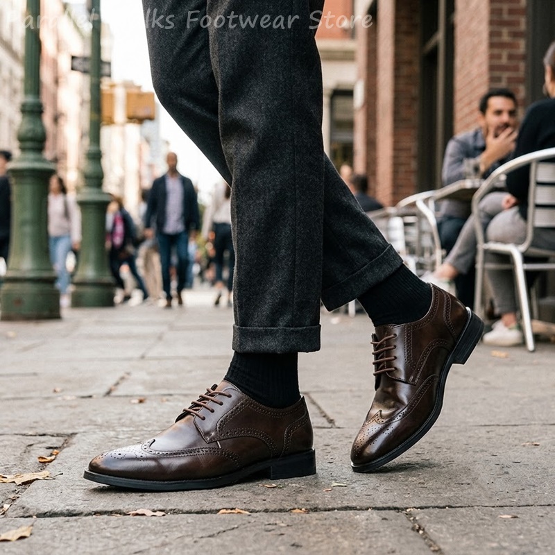 Sapatos Derby Brogue Masculino - Men'S Shoes Brogues avaliação e preço