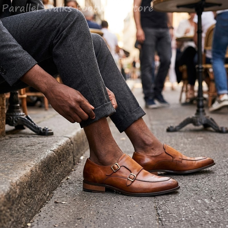 Sapatos masculinos com fivela  - Men Shoes Oxford avaliação e preço
