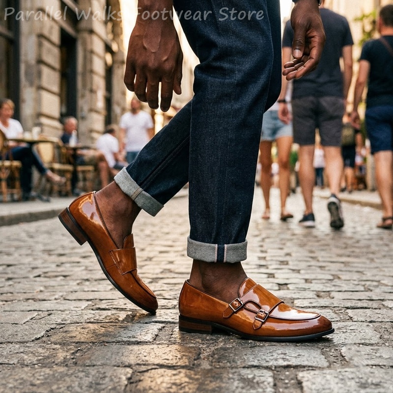 Sapatos masculinos com fivela  - Men Shoes Oxford avaliação e preço