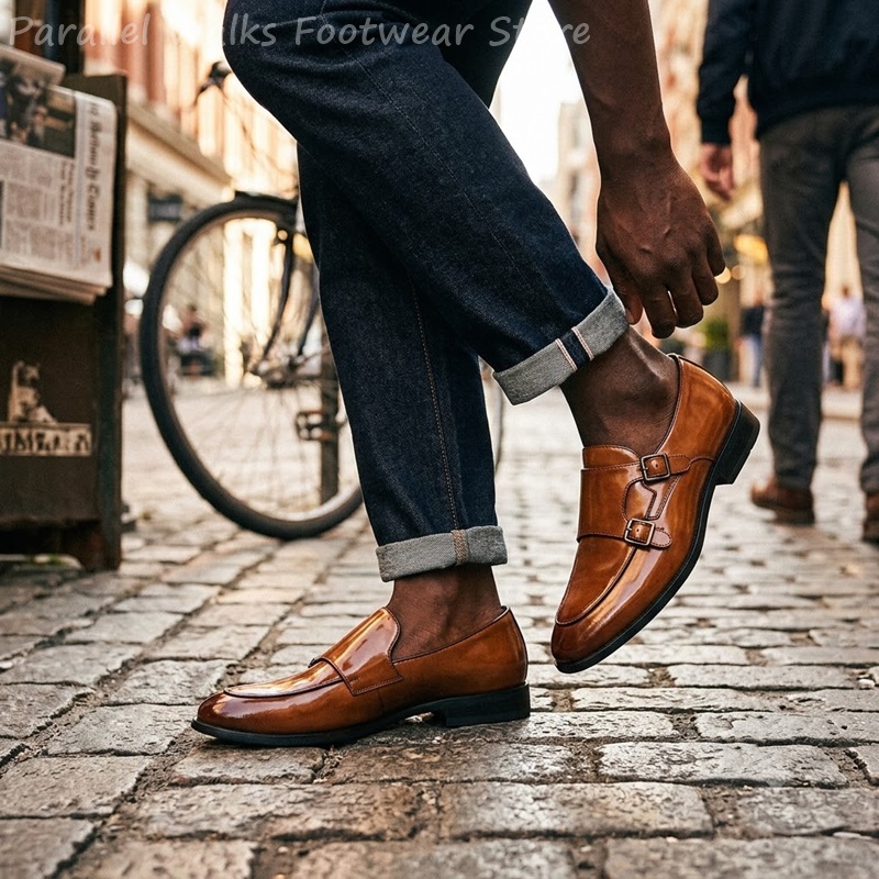 Sapatos masculinos com fivela  - Men Shoes Oxford avaliação e preço