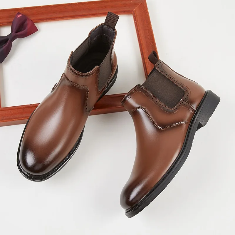 Botas oxford de couro masculin - Men Shoes Oxford avaliação e preço