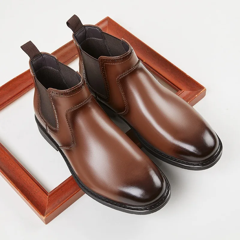 Botas oxford de couro masculin - Men Shoes Oxford avaliação e preço