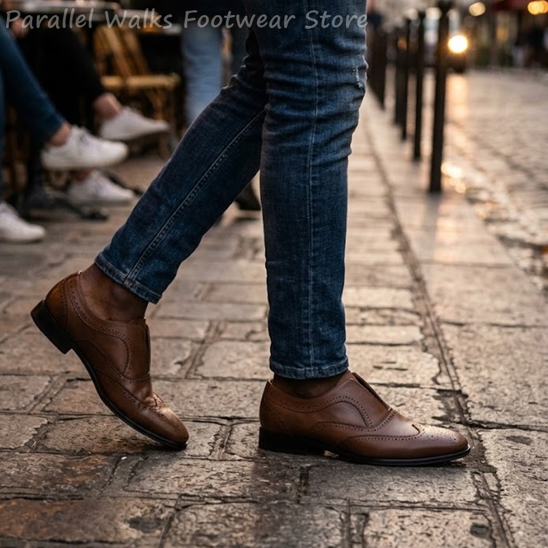 Sapatos masculinos de couro ma - Men'S Shoes Brogues avaliação e preço