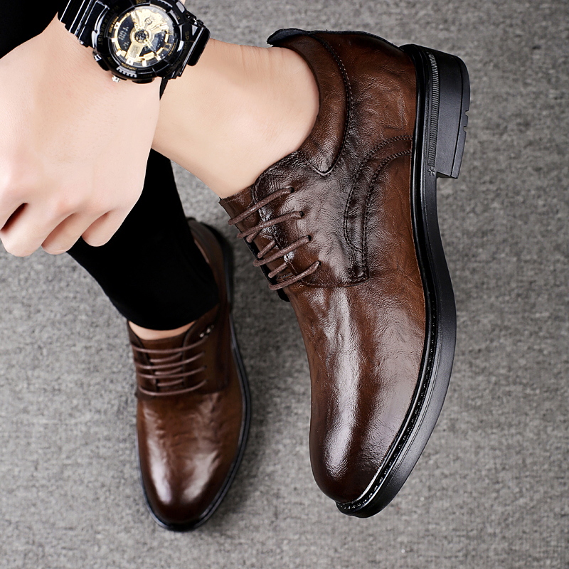 Sapatos Casuais de Couro para  - Men'S Shoes With Height Increase avaliação e preço