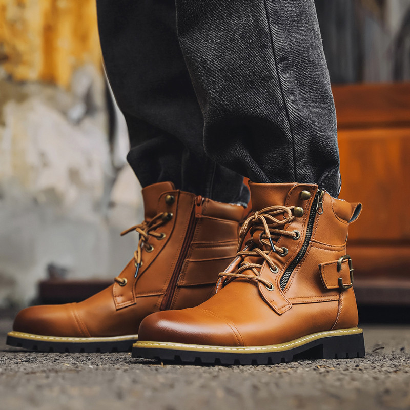 Botas de Couro Masculinas de M - Men Shoes Oxford avaliação e preço